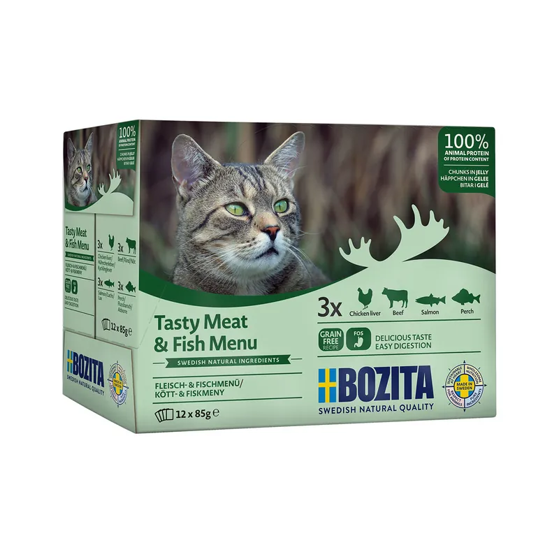 Bozita Fleisch/Fisch-Menü Multipack 12 x 85 g Super-Preis